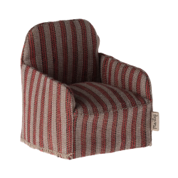 Fauteuil Souris- Rayé rouge  - Maileg